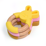 Wood Ring Silicone Rabbit Teether