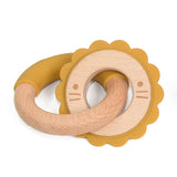 Wooden and Silicone Chewable Ring Teether