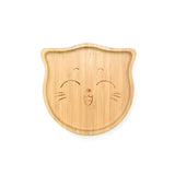 Cat Design Bamboo Suction Plate for Kids