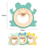 Frog Silicone Wood Teether