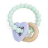 Heart-Wood Teether with Beads Ring