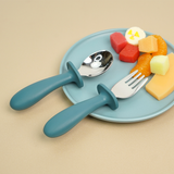 New Design Silicone Handle Baby Spoons & Forks