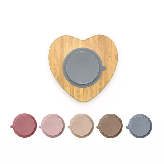 Kids Bamboo Suction Plate – Heart Shape