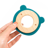 Bear Wood Silicone Teether