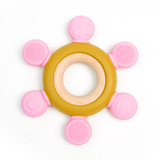 Baby Teether Rattle Wood Ring