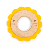 Lion Wood Silicone Teether