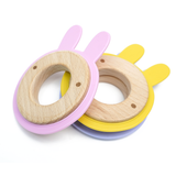 Bunny Wood Silicone Teether