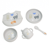 5-in-1 Silicone Baby Feeding Set, Almond Milk