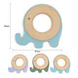Elephant Wood Silicone Teether