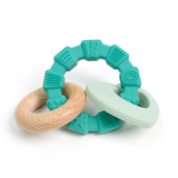 Heart-Wood Teether with Teething Ring