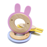 Bunny Wood Silicone Teether