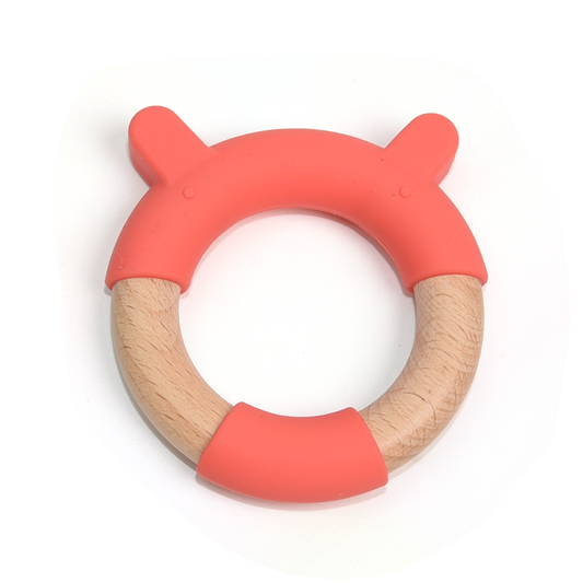 Bear-shaped Silicone Wood Teether