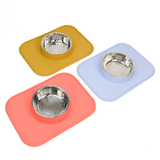 Pet Feeding Set with Removable Stainless Steel Bowl (700mL)