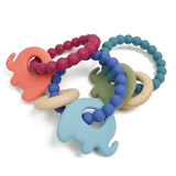 Elephant-Wood Teether with Beads Ring