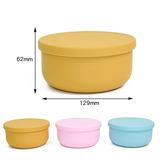 Silicone Baby Feeding Bowl with Lid (400mL)