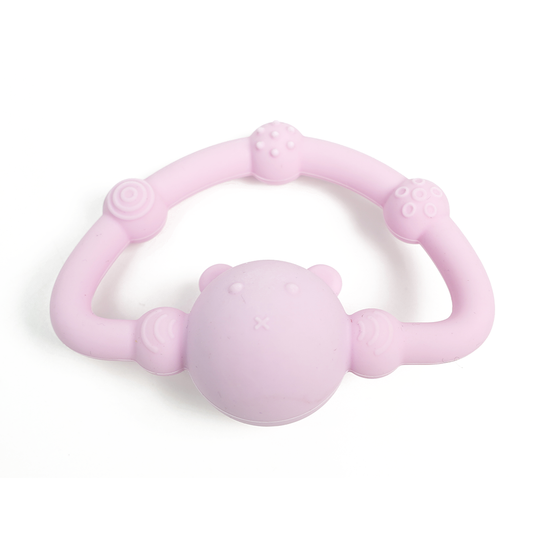 Silicone Teether Ring Rattle Toy