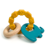Elephant-Wood Teether with Teething Ring