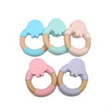 Owl Silicone Wood Teether