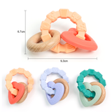 Heart-Wood Teether with Teething Ring