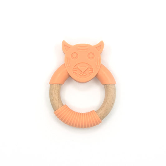 Tiger Silicone Wood Teether