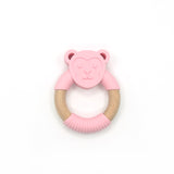 Monkey Silicone Wood Teether
