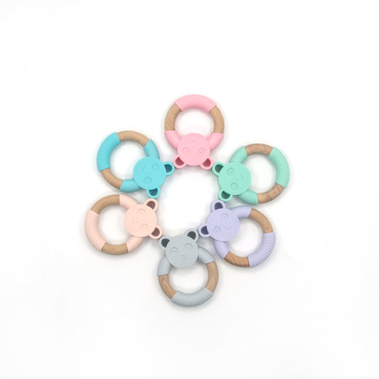 Panda Silicone Wood Teether