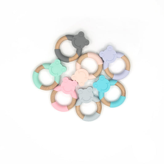 Frog Silicone Wood Teether