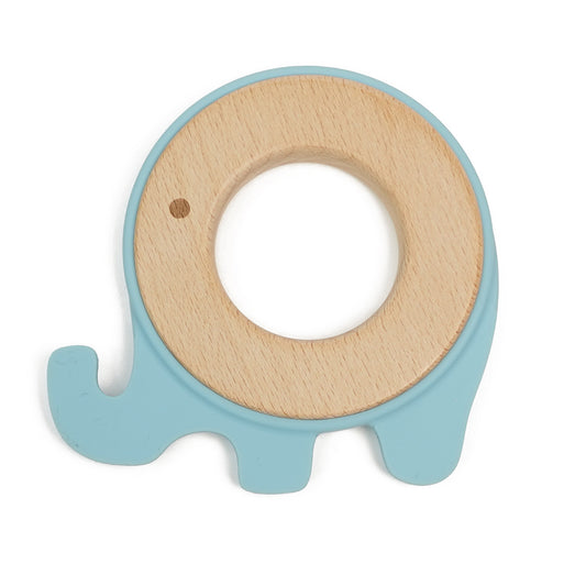 Elephant Wood Silicone Teether