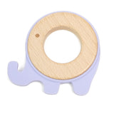 Elephant Wood Silicone Teether